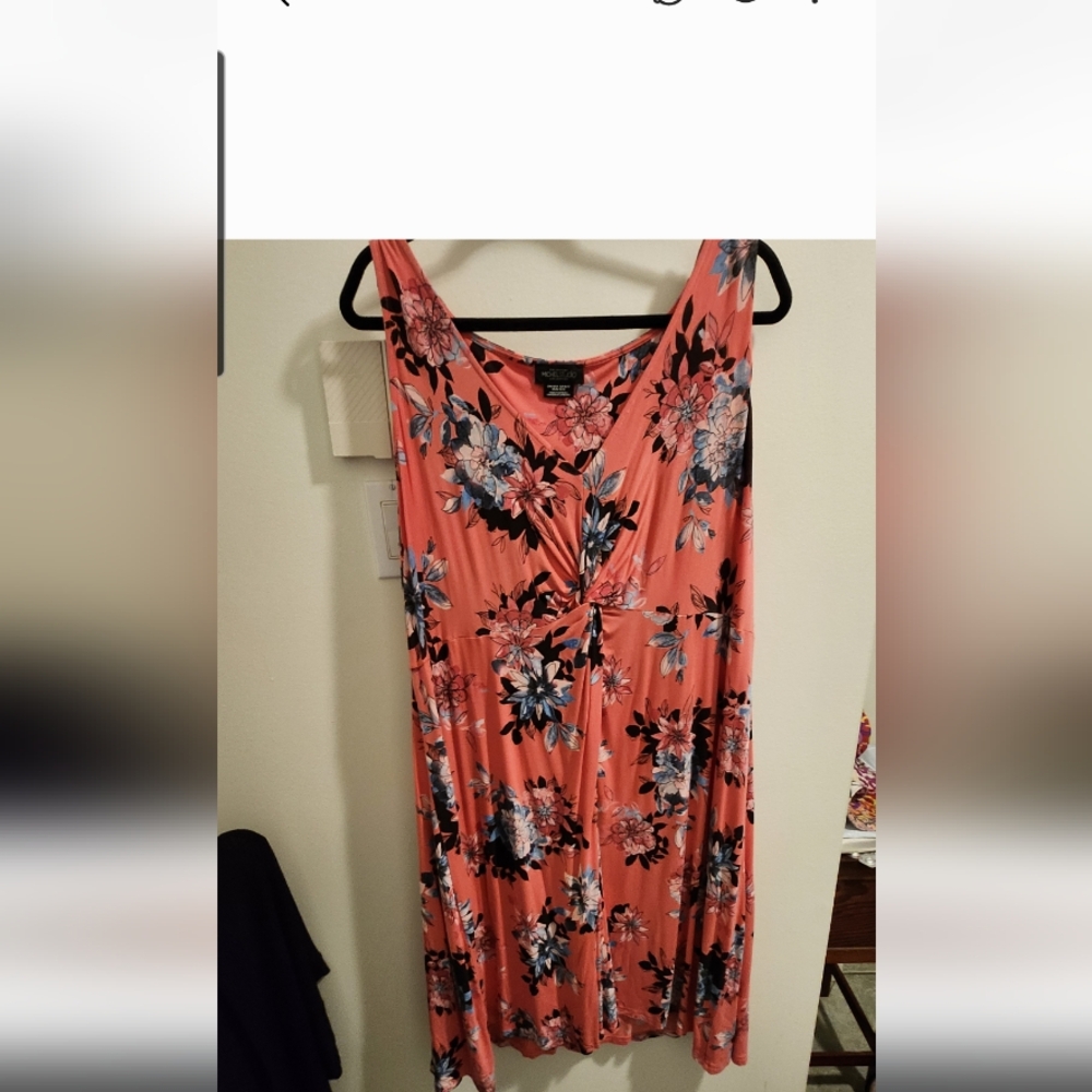 Empire waste figure flattering front knot casual dress PLUS SIZE